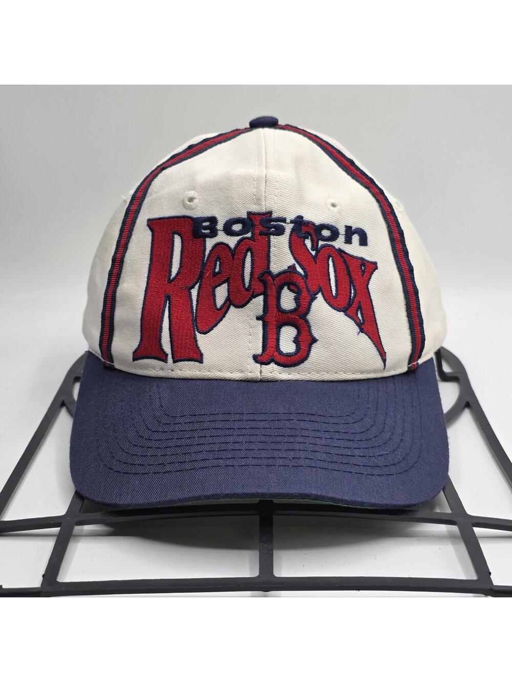 Vintage 93 The Game Boston Red Sox MLB Hat Cap Cream/Navy Red Stripes Snapback